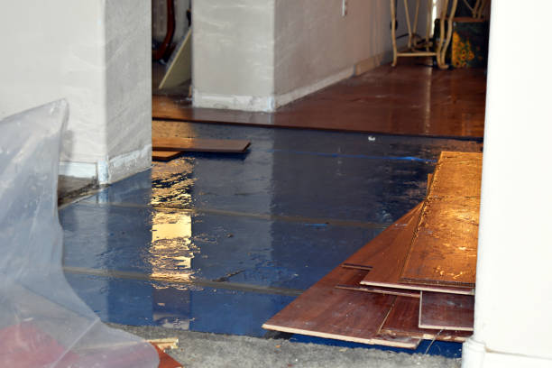 Professional Water Damage Restoration technician working in Clinton, ME